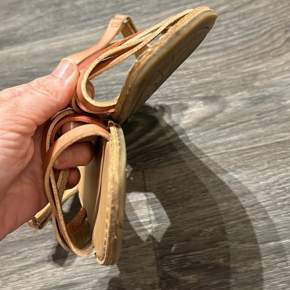 Cat and Jack Hook and Loop Strappy Sandals Pink Rose Gold Metallic Size 4 - Picture 8 of 8